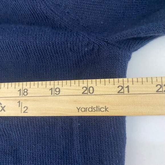 J.Crew‎  Pullover Zip Sweater Mens Navy L Cotton Preppy Casual - Picture 8 of 10